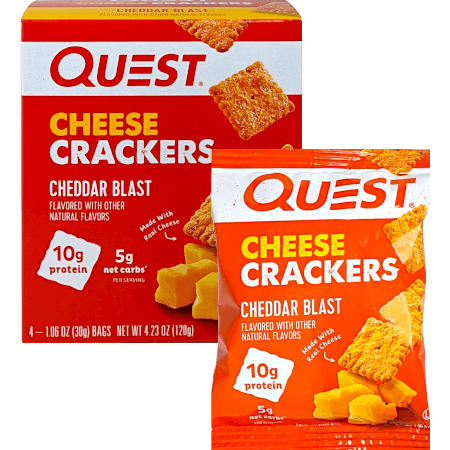 High-protein, Low Carb Cheese Crackers Box - Cheddar Blast